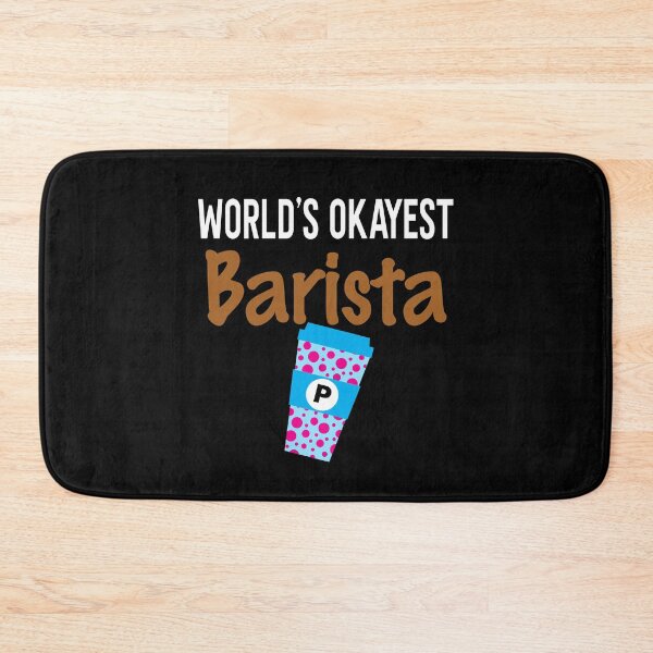 Item preview, World's Okayest Barista Monogram P designed and sold by ZiesMerch.