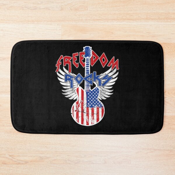 Item preview, Freedom Rocks 4th Of July Patriotic Usa Flag Rock Guitar designed and sold by lucretia155.