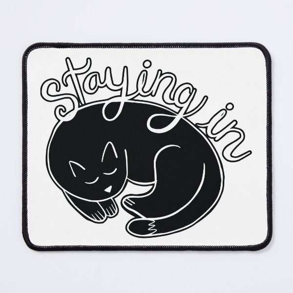 Item preview, Staying in - Black and White Cat designed and sold by TamGustam.