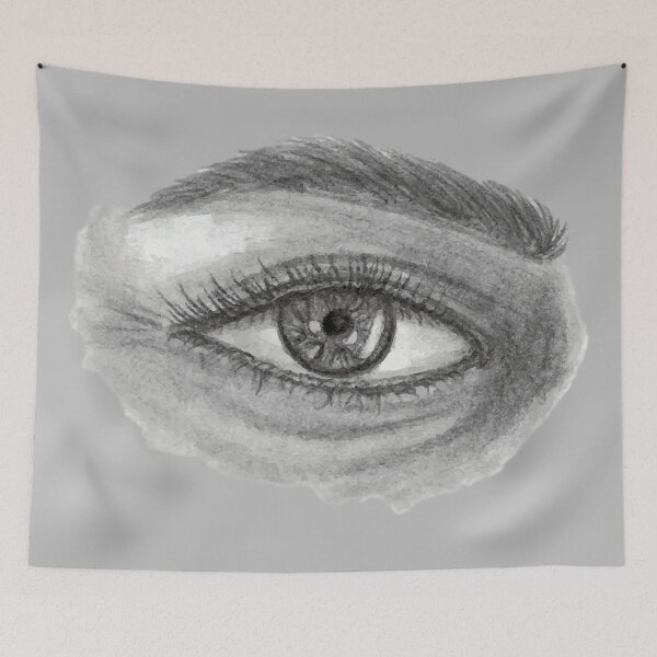 Item preview, 'Eye See You' - Hand Drawn Pencil Design designed and sold by TaltalimDesign.