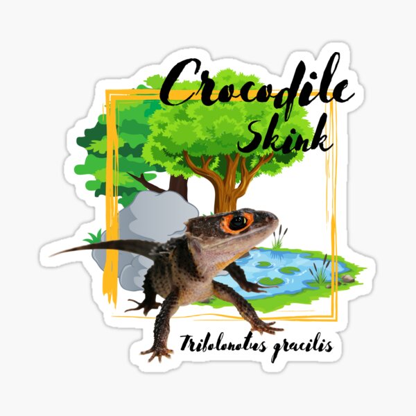 Item preview, Crocodile skink | Gift for skink lovers | Reptile keepers designed and sold by OleeVO.