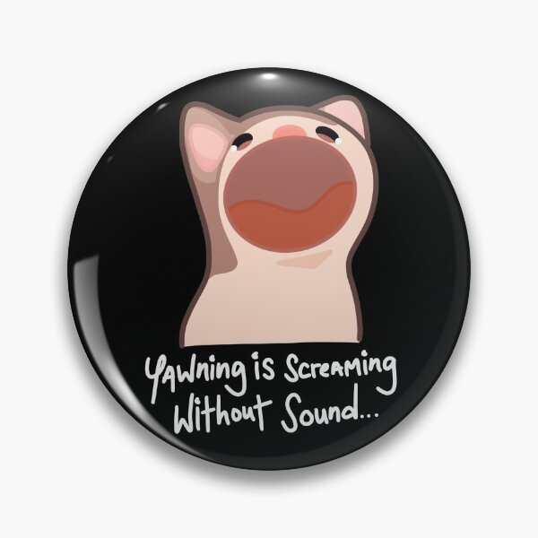 Item preview, Pop Cat Yawning is screaming without sound (Black) designed and sold by 999Potato.