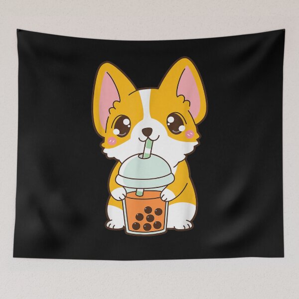 Item preview, Boba Corgi Dog Thai Iced Bubble Pearl Milk Tea designed and sold by lucretia155.