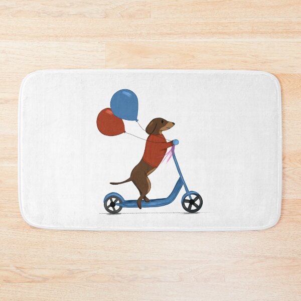 Item preview, Dachshund on Scooter with Balloons designed and sold by Kittys-Art.