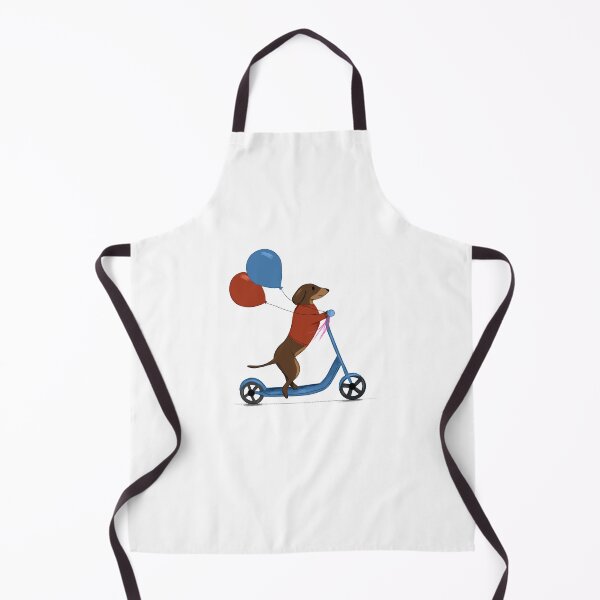 Item preview, Dachshund on Scooter with Balloons designed and sold by Kittys-Art.