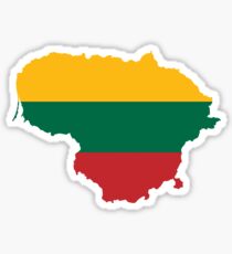 Lithuania Flag Map Sticker