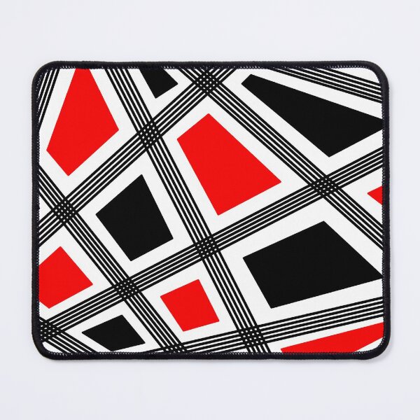 Item preview, Abstract geometric pattern - red, black and white. designed and sold by K.S ART.