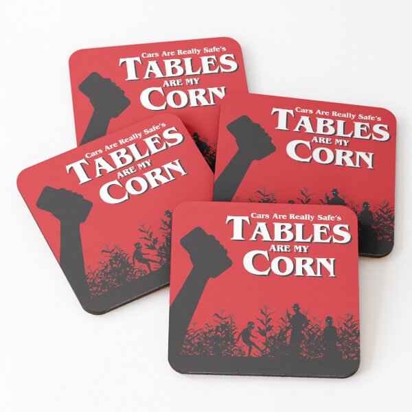 Item preview, Tables are my Corn (Red bg) designed and sold by madebymaryellen.