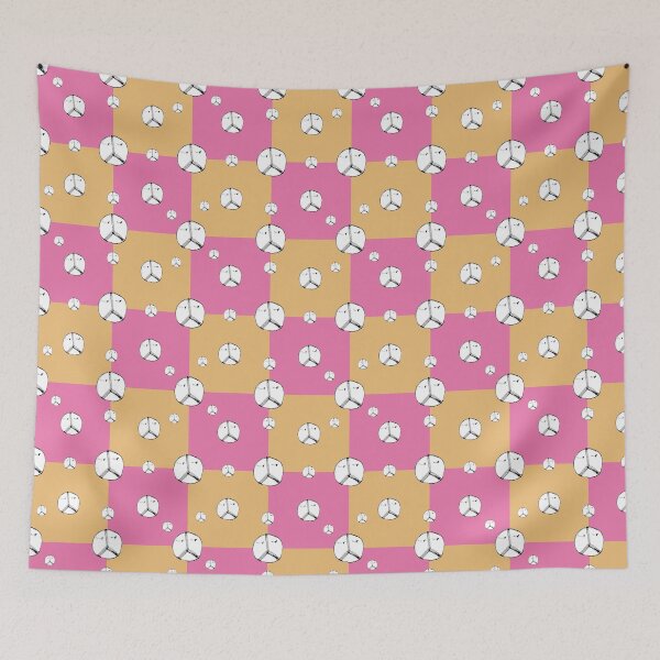 Item preview, Symbol Peace Drawing Checked Pattern designed and sold by DFLC Prints.