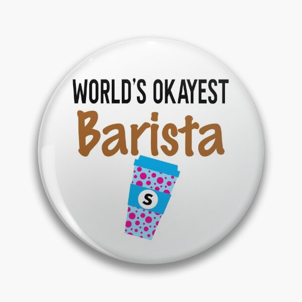 Item preview, World's Okayest Barista Monogram S designed and sold by ZiesMerch.