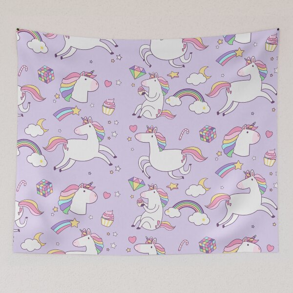 Item preview, Purple Unicorn Seamless Pattern designed and sold by BeeMeCreative.