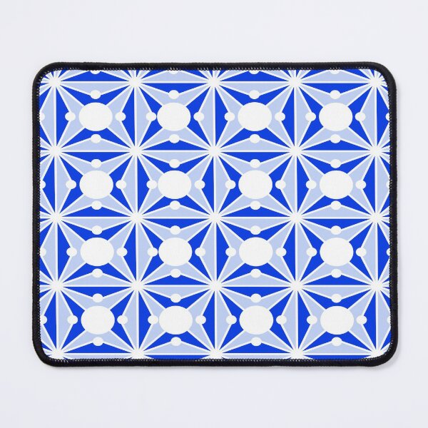 Item preview, Abstract geometric pattern - blue and white. designed and sold by K.S ART.