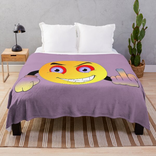 Item preview, Angry Funny Smiley Shows The Middle Finger designed and sold by Phantasmal-2-do.
