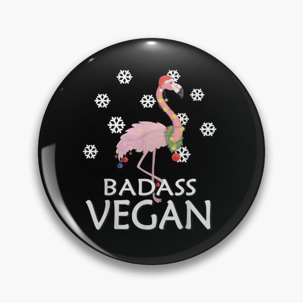 Item preview, Badass Vegan Flamingos Snow Christmas Gift designed and sold by aliceshe.