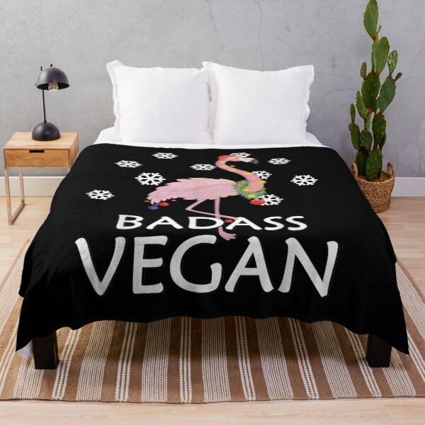 Item preview, Badass Vegan Flamingos Snow Christmas Gift designed and sold by aliceshe.
