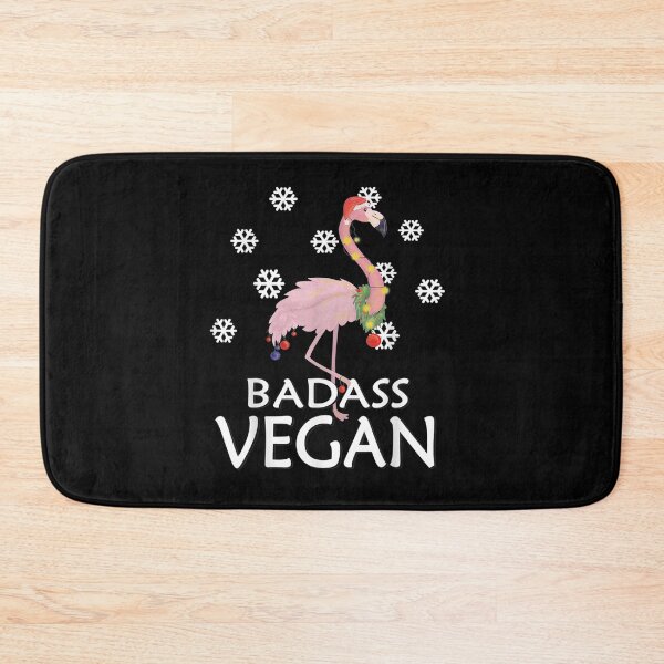 Item preview, Badass Vegan Flamingos Snow Christmas Gift designed and sold by aliceshe.