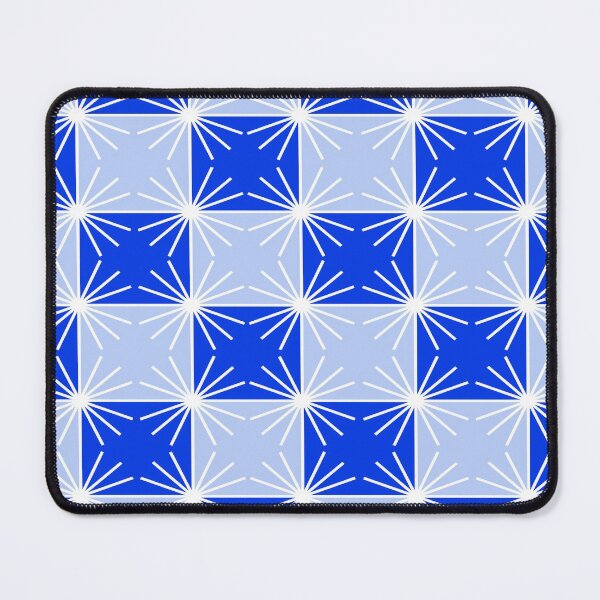 Item preview, Abstract geometric pattern - blue and white. designed and sold by K.S ART.