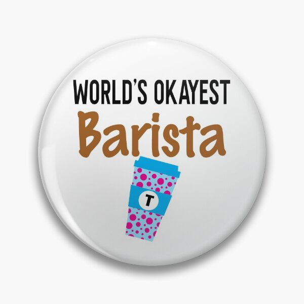 Item preview, World's Okayest Barista Monogram T designed and sold by ZiesMerch.