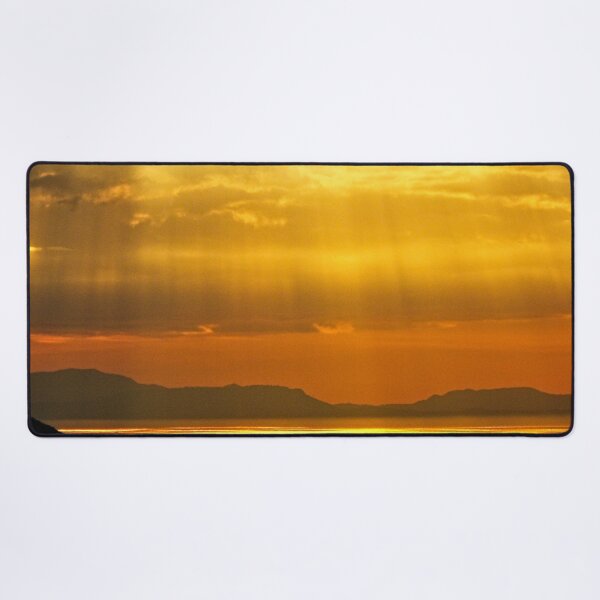 Item preview, Golden Sunset Sky Silhouette Hills Sea Landscape designed and sold by Anna Lemos.