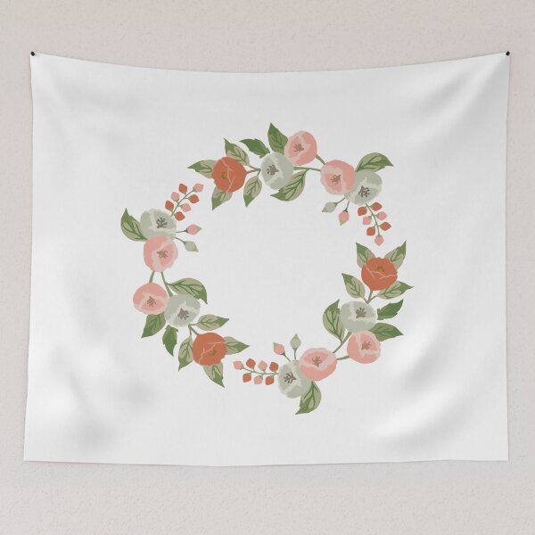 Item preview, Earth Color Flowers Wreath designed and sold by monodesigns.