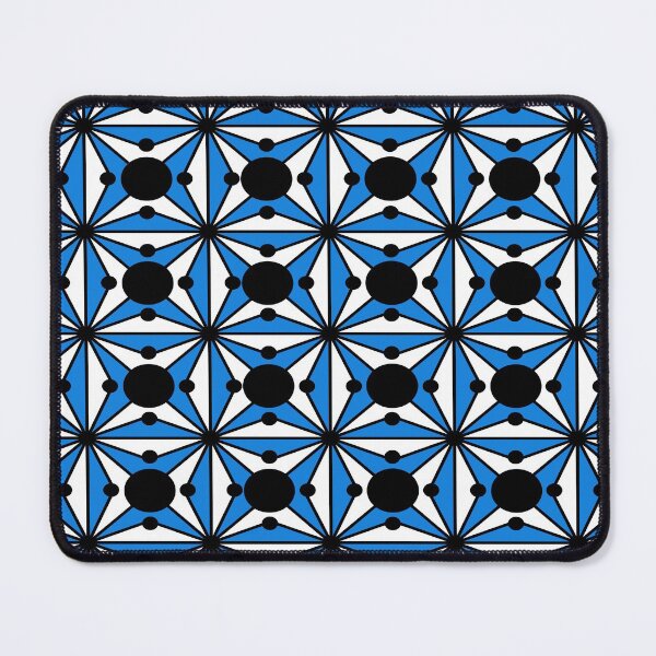 Artikelvorschau, Abstraktes geometrisches Muster - Blau, Schwarzweiss. entworfen und verkauft von K.S ART.