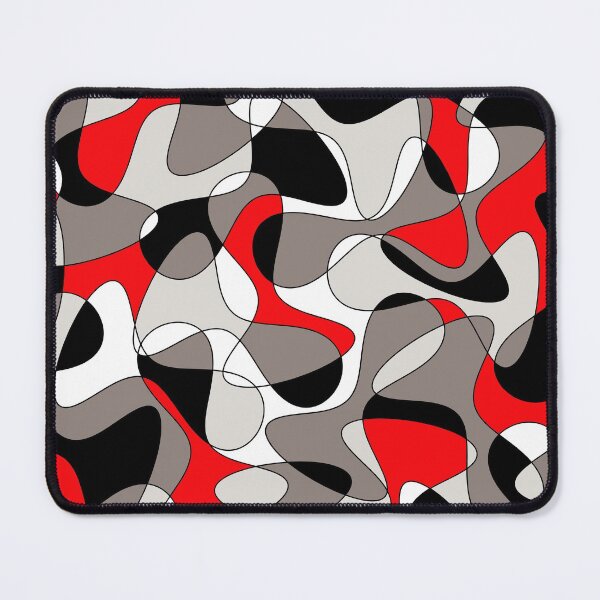 Item preview, Abstract pattern - gray, red, black and white. designed and sold by K.S ART.