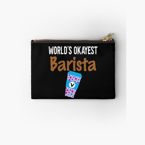 Item preview, World's Okayest Barista Monogram V designed and sold by ZiesMerch.