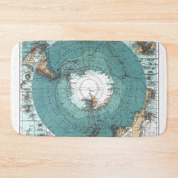 Item preview, Vintage Antarctica Map designed and sold by livianasgifts.