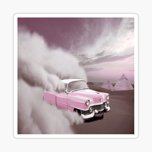 Item preview, Pink dune and vintage car designed and sold by Cattigal.
