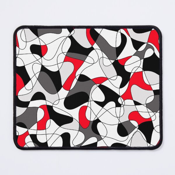 Item preview, Abstract geometric pattern - red, gray, black and white. designed and sold by K.S ART.