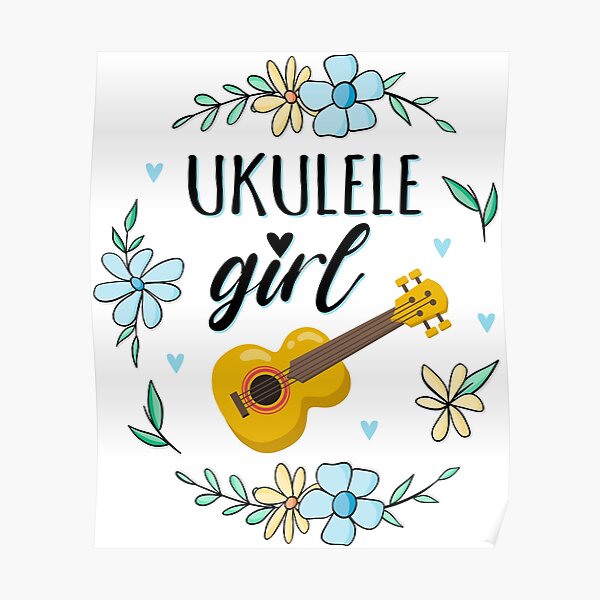 "Ukulele Girl" Poster for Sale by dainv Redbubble