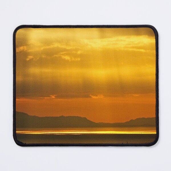 Item preview, Golden Sunset Sky Silhouette Hills Sea Landscape designed and sold by Anna Lemos.