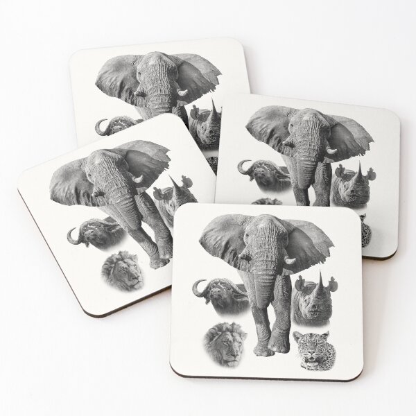 Item preview, Africa's Iconic Big Five Wildlife Artwork designed and sold by Scotch Macaskill.