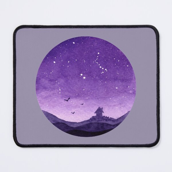 Item preview, Purple Sky - Round - Watercolour Painting designed and sold by Pattokarts.