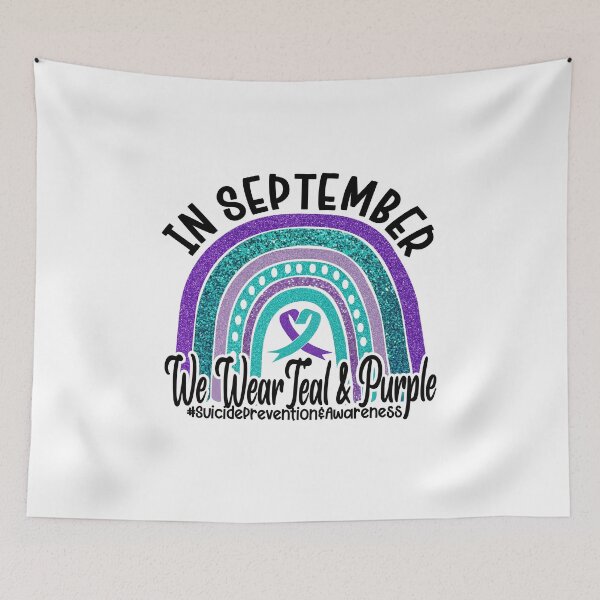 Item preview, In September We Wear Teal And Purple Suicide Prevention Awareness Day designed and sold by Omega Puff.