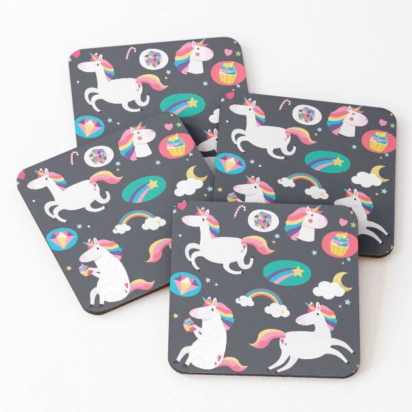 Item preview, Black Unicorn Seamless Pattern designed and sold by BeeMeCreative.