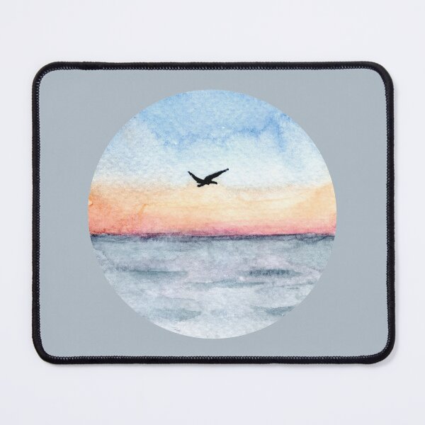 Item preview, Soft Seascape - Round - Watercolour Painting designed and sold by Pattokarts.