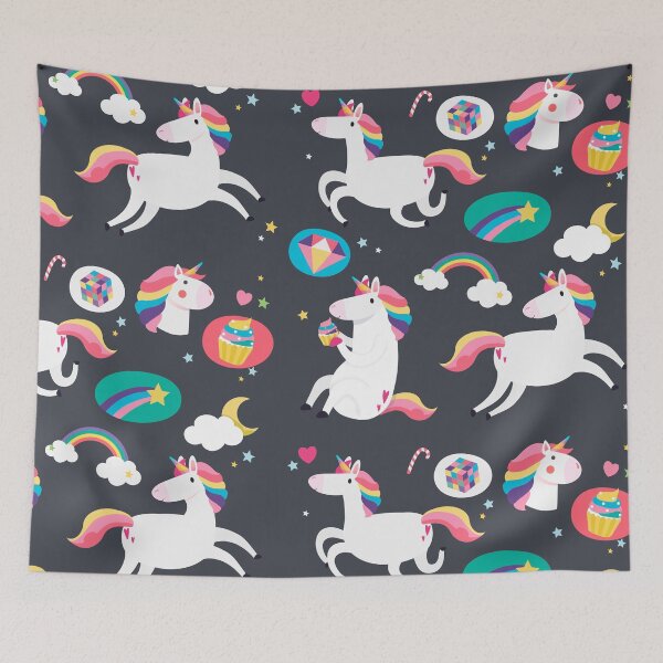 Item preview, Black Unicorn Seamless Pattern designed and sold by BeeMeCreative.