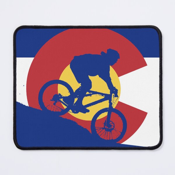Item preview, Mountain Biking Colorado Flag designed and sold by CoolCarVideos.