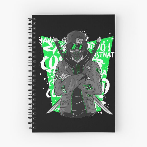 Item preview, Coding Ninja - Anime Ninja On Green Background designed and sold by FoxCodeCreation.