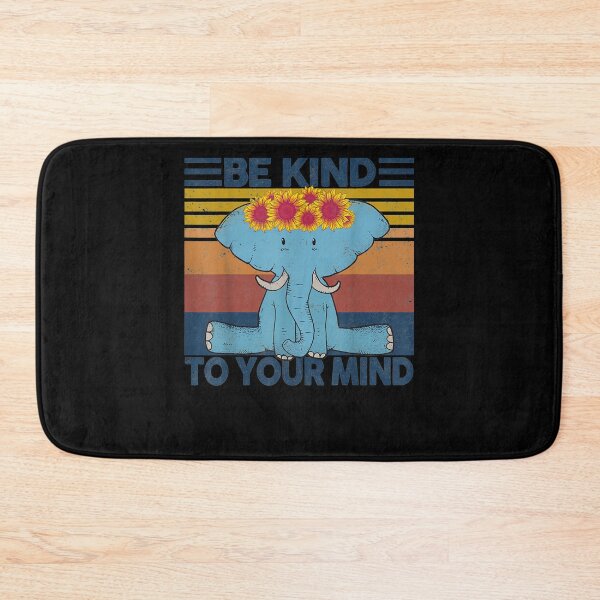 Item preview, Be Kind To Your Mind Elephant Wearing Sunflower Hat designed and sold by lucretia155.