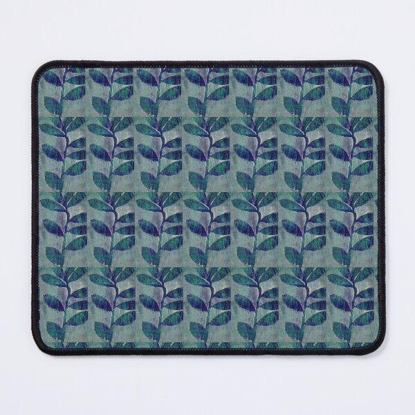 Item preview, Botanical monoprint of real leaves and stem, blue, green  designed and sold by AliSullivanArt.