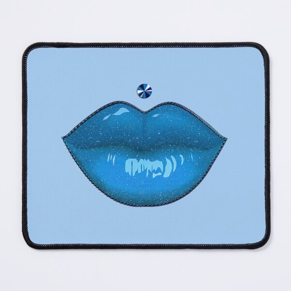 Item preview, Lips in Pastel Blue Lolita Pout Piercing Makeup designed and sold by GlamourChick.