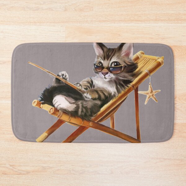 Item preview, The cat relaxes after a day fishing. designed and sold by Karine Dupras.
