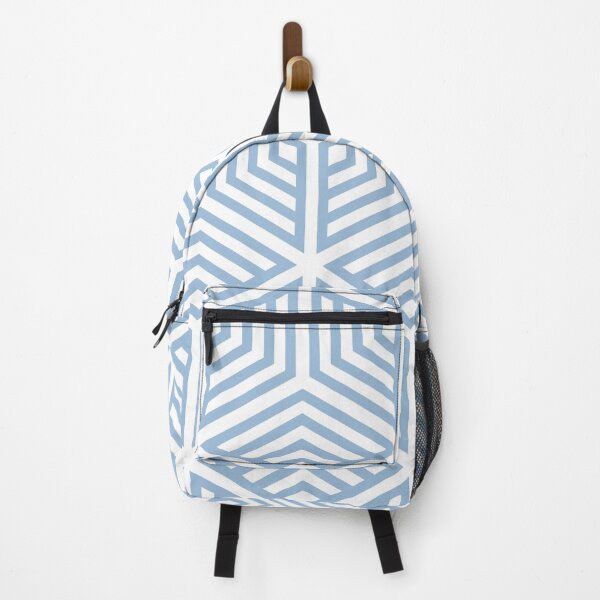 Item preview, Pastel Blue and White Cube Geometric Pattern 2022 Trending Color - Colour - Hue - Shade Pantone Clear Sky 14-4123 designed and sold by ColorOfTheYears.