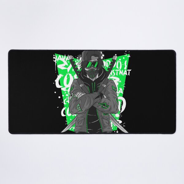Item preview, Coding Ninja - Anime Ninja On Green Background designed and sold by FoxCodeCreation.