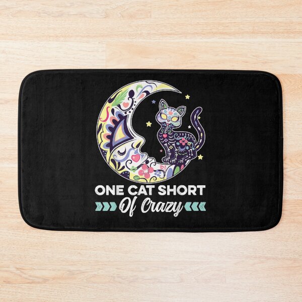 Item preview, One Cat Short Of Crazy Sugar Skull Moon And Cat Mexican Cat designed and sold by lucretia155.
