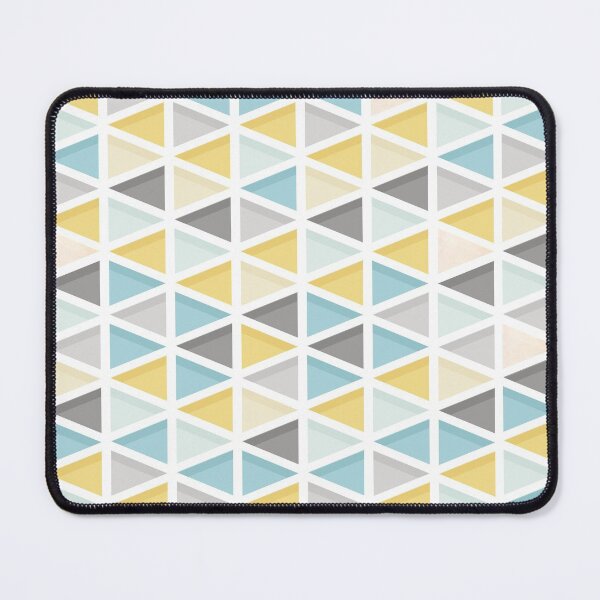 Item preview, Blue, Mustard and Grey Triangle Pattern designed and sold by Natalie Tyler.