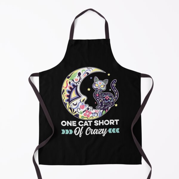 Item preview, One Cat Short Of Crazy Sugar Skull Moon And Cat Mexican Cat designed and sold by lucretia155.