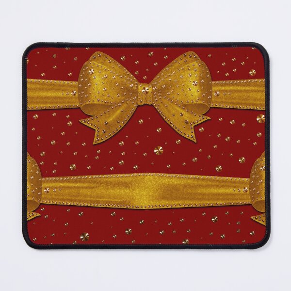 Item preview, Merry Christmas Gold Ribbons Glitter Pattern - Festive Gifts designed and sold by GlamourChick.